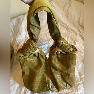 Green Leather Bucket Purse